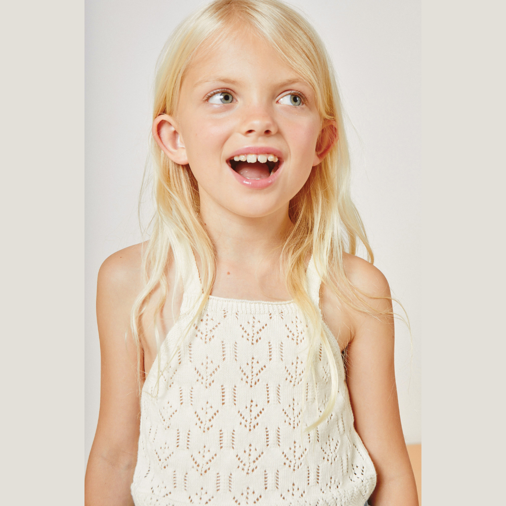 Order Mipounet Ines Cotton Openwork Top, Ecru