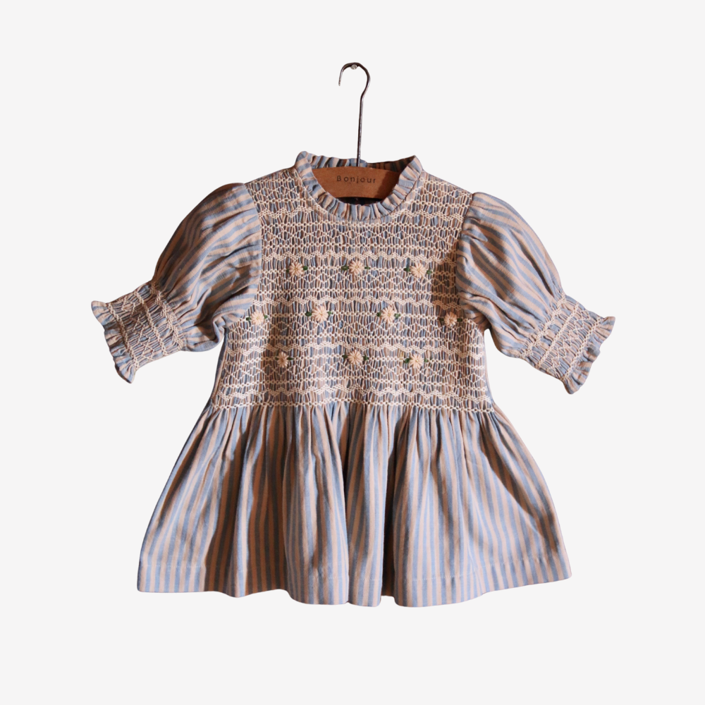 Bonjour Diary Handsmocks blouse, Transat stripe – Tinyapple