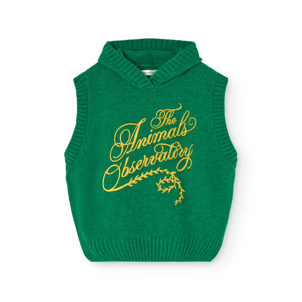 The amimals observatory / ベスト The Animals Observatory Yak Kid Sweater Vest, Dark Green – Tinyapple
