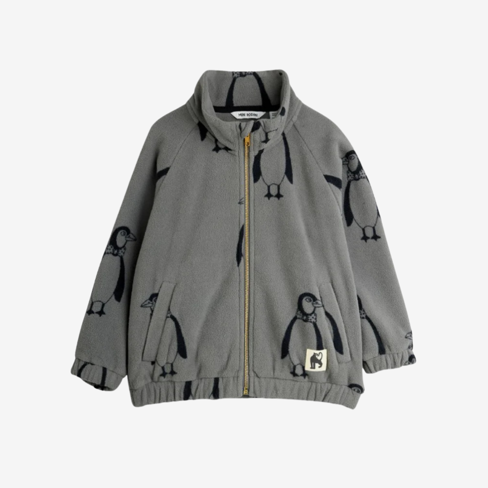 MINI RODINI ボアジャケット Mini Rodini Penguin Fleece jacket, Grey – Tinyapple