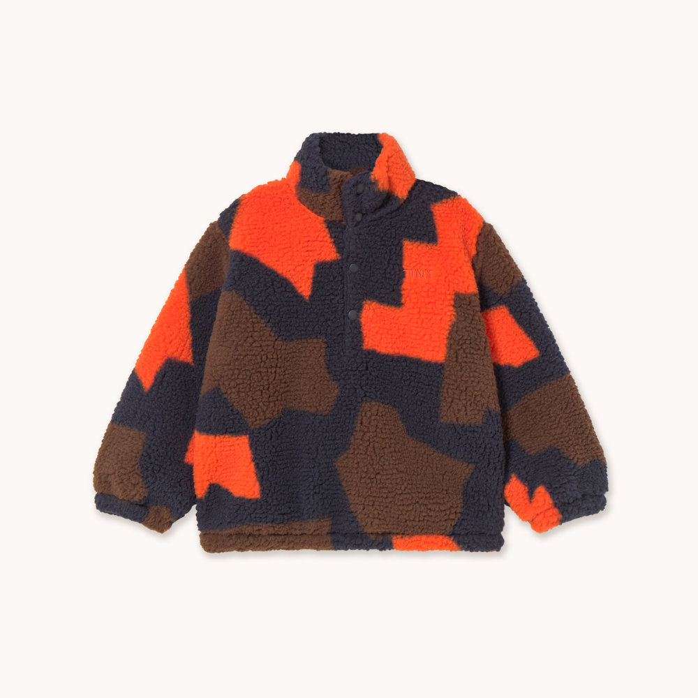 トップス tinycottons Tinycottons Abstract Sherpa Sweatshirt, Summer Red – Tinyapple