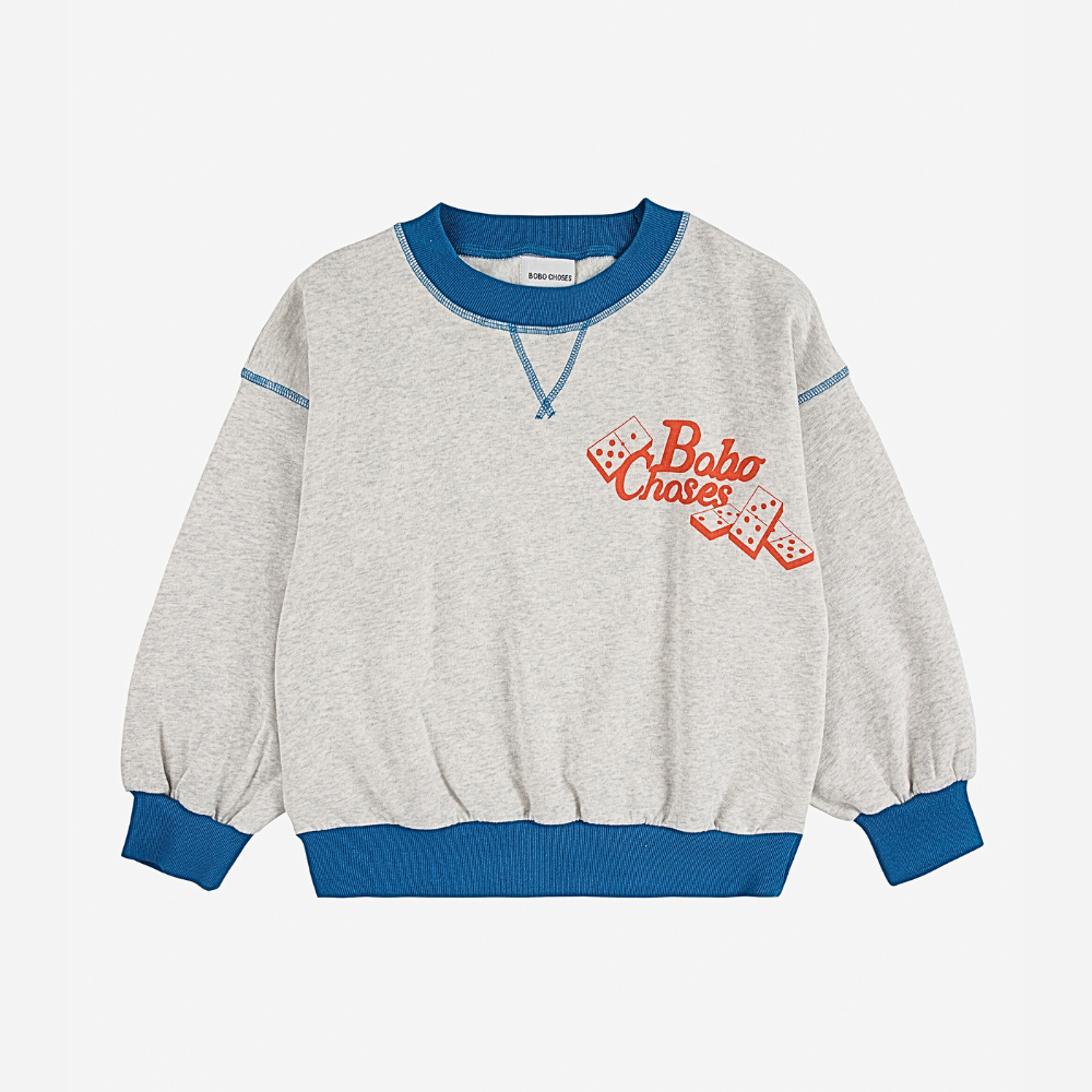 Bobo Choses Dominos sweatshirt, Light Heather Grey – Tinyapple