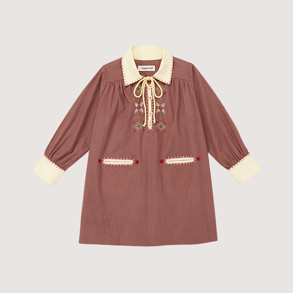 ワンピース misha & puff pinecone dress MISHA & PUFF Pinecone Dress _ Camel Confetti - SEN_TO_SENCE