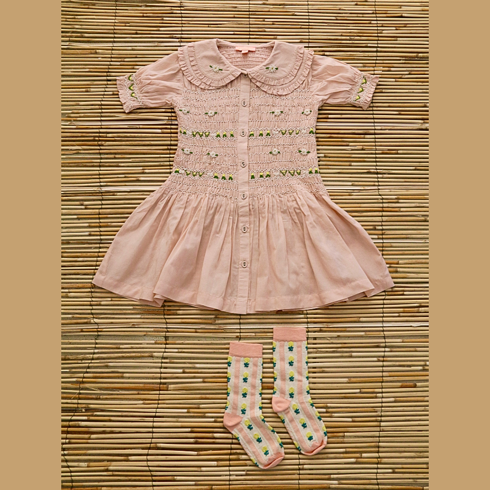 Bonjour Diary Romantic Tunic Dress, Light Pink Sushi – Tinyapple