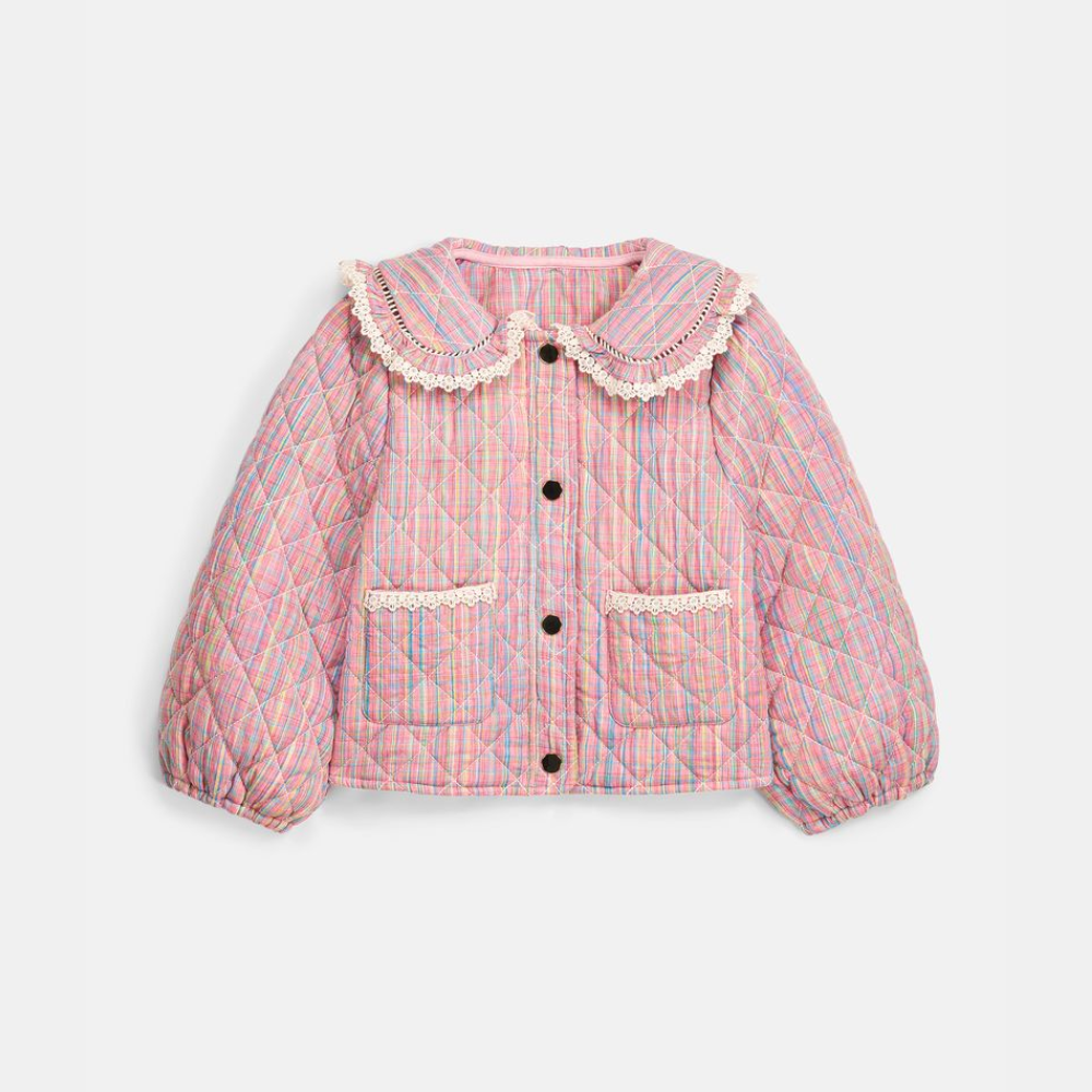 Louise Misha Joulia Jacket, Pink Pomelo Checks – Tinyapple
