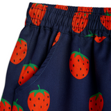 Mini Rodini Strawberries Woven Shorts, Blue