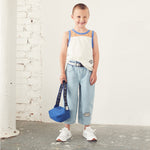 Wynken Highline Vest, Blue/Cloud/Caramel for kids