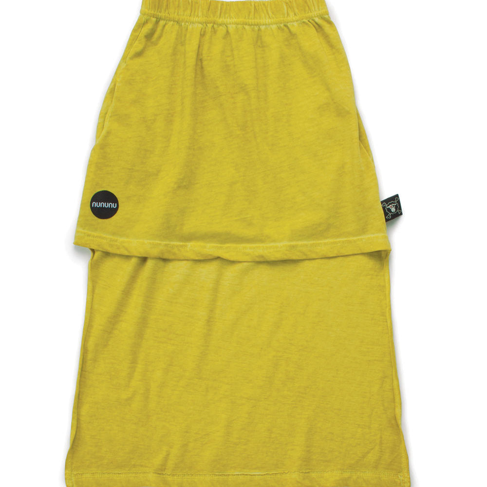 Dusty Yellow Mini Maxi Skirt for Girls 