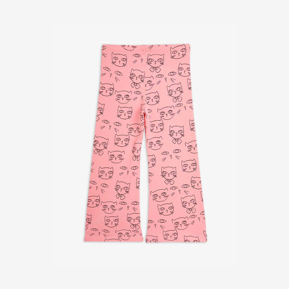 Buy Mini Rodini Cathlethes AOP Flared Trousers, Pink