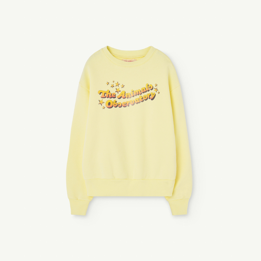 The Animals Observatory Bear Kids Sweatshirt, Soft Yellow