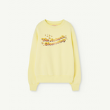 The Animals Observatory Bear Kids Sweatshirt, Soft Yellow