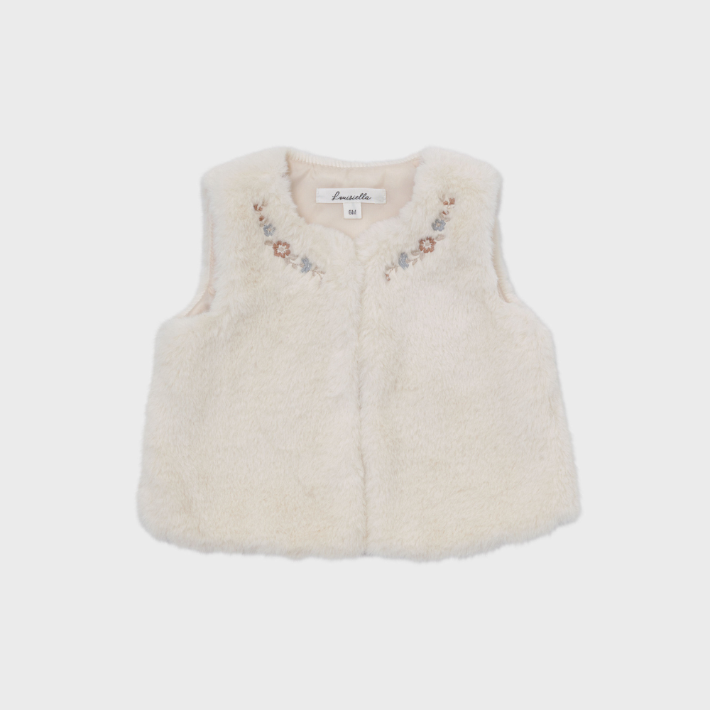 Louisiella Baby Eternel Fur Vest, Natural