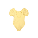 Mipounet Celia Balloon Sleeve Swimsuit, Bamboo Yellow
