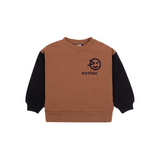 Wynken Panel Sweatshirt, Brune/Black/Navy