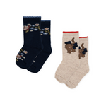 Konges Sloejd 2-Pack Lapis Socks, Cat/Flower
