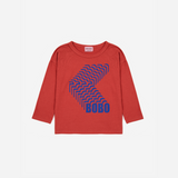 Bobo Choses Shadow Long Sleeve T-shirt, Burgundy