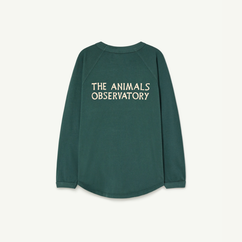 The Animals Observatory Anteater Kid T-Shirt, Dark Green Back