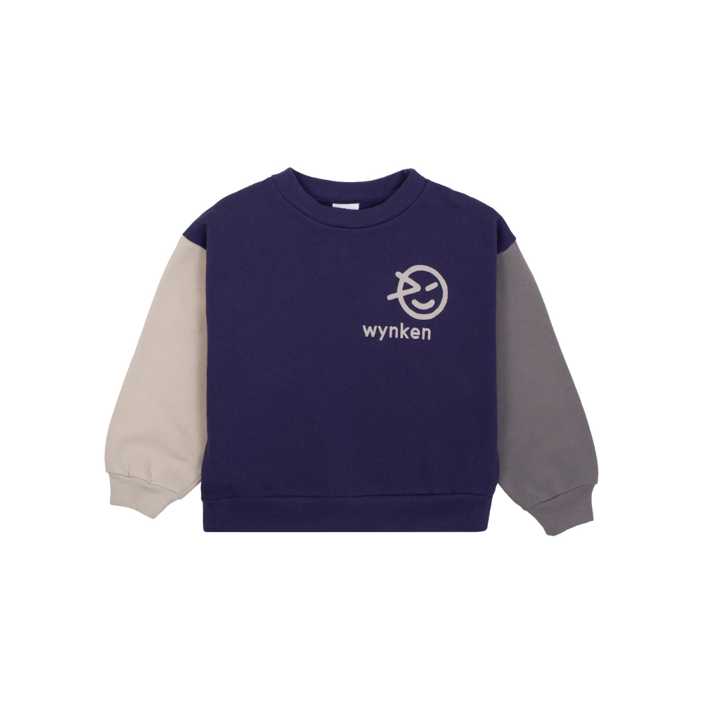 Tinyapple | FW23 Wynken | Panel Sweatshirt | Deepest Navy/Grey