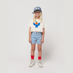 Bobo Choses Tomato Plate Cropped T-shirt, Off White for girls