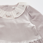 Buy Louisiella Branle Velvet Dress, Silver Gray
