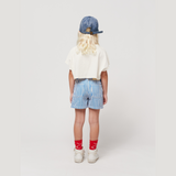 Bobo Choses Tomato Plate Cropped T-shirt, Off White Back