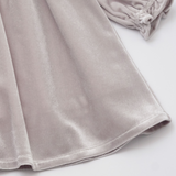 Louisiella Baby Branle Velvet Dress, Silver Gray Online