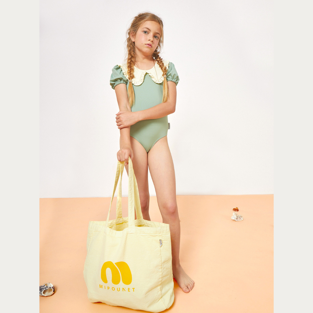 Buy Mipounet Daniela Collared Swimsuit, Ecru/Green
