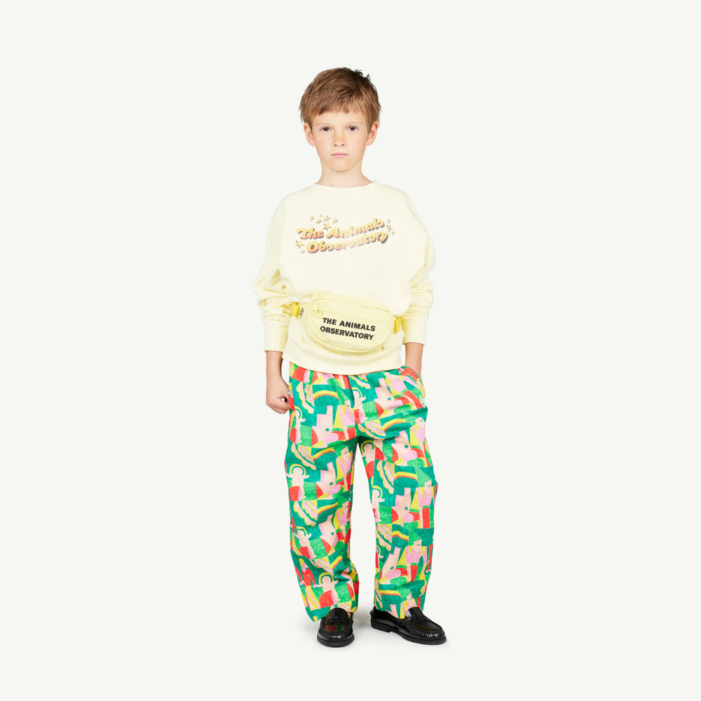 The Animals Observatory Bear Kids Sweatshirt, Soft Yellow for kids