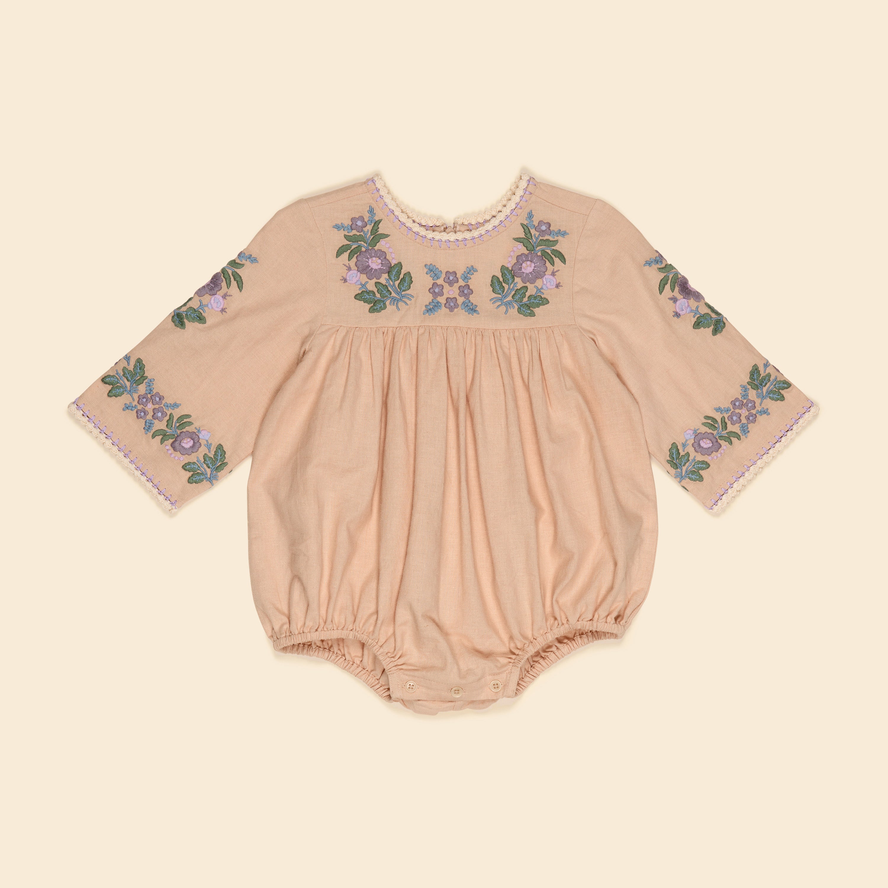 Apolina Baby Stevie LS Romper, Dried Rose – Tinyapple