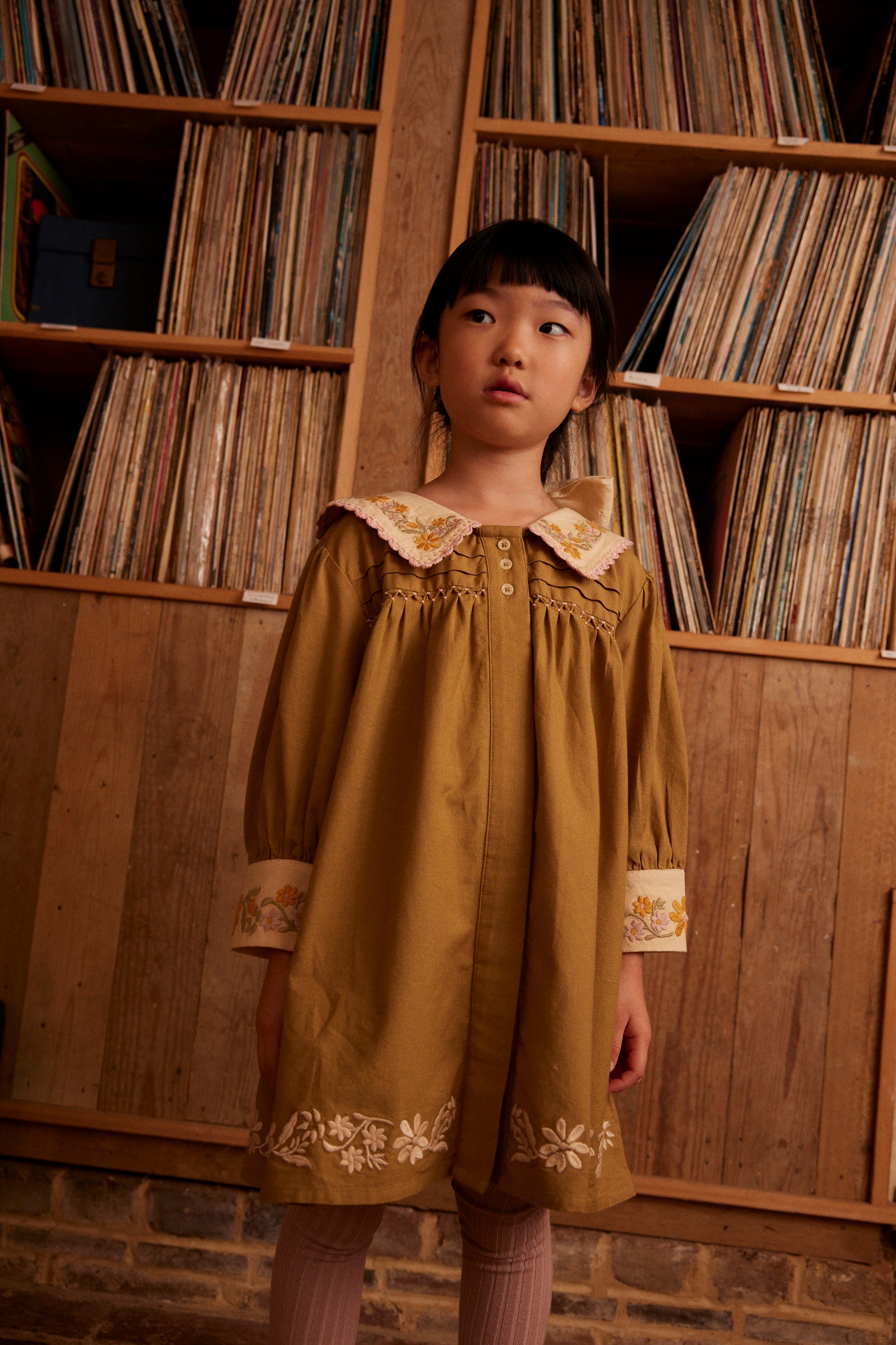 Apolina Bette Dress,Dried Moss – Tinyapple