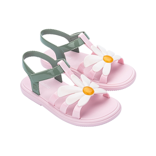 Mini Melissa Hip Bloom, Pink/Green – Tinyapple