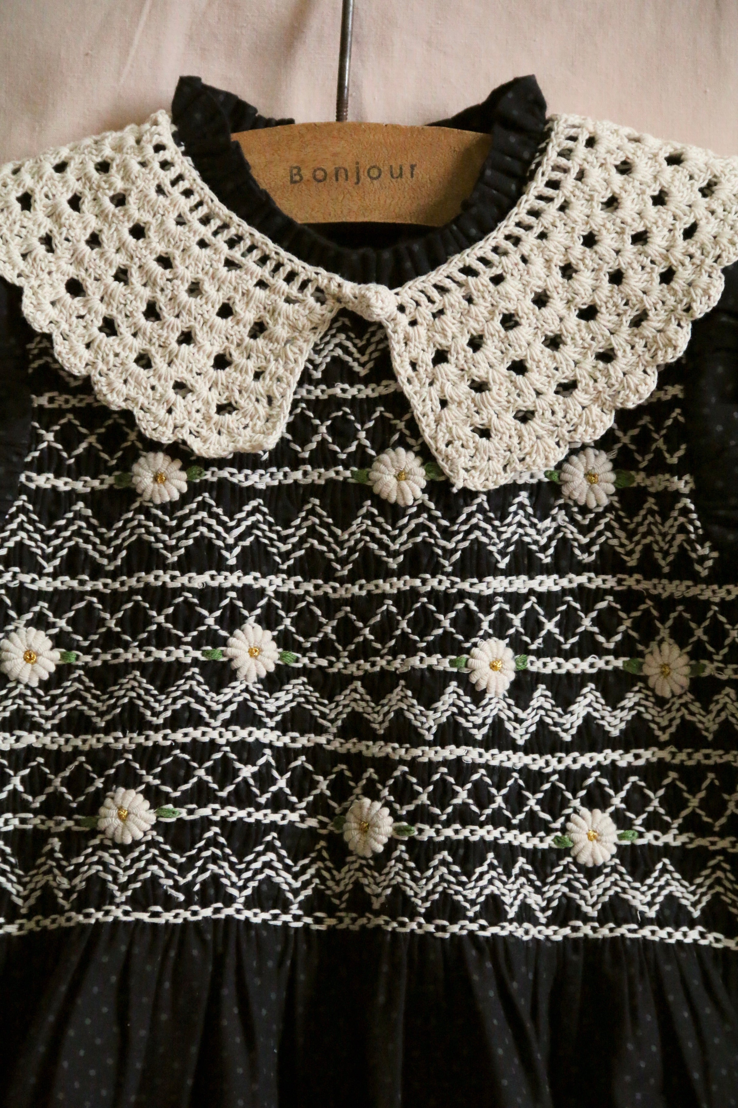 トップス Bonjour Diary HANDSMOCK BLOUSE BONJOUR DIARY Smocked meadow blouse / Prairie in bloom