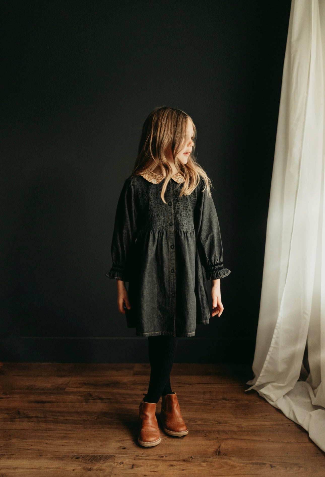 Bonjour diary♡DENIM TUNIQUE♡10Y LILI et NENE キッズ BONJOUR 2024SS KIDS TUNIQUE Denim 8A