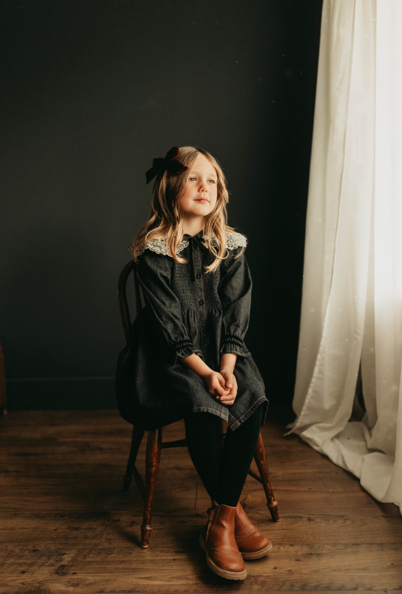 Exclusive] Bonjour Diary Tunic, Black Denim – Tinyapple