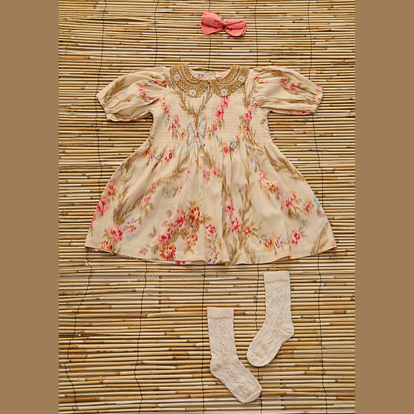 【お気にいる】 Hairclips, with Tunique Diary Bonjour Antoinette crepe Print トップス