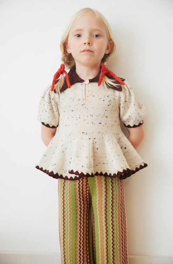 Misha Misha&Puff Ruffle Tunic 4y & Puff Crochet Trim Puff Top