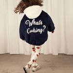 Mini Rodini What's Cooking Faux Fur Jacket, Chapter 1, Navy for kids