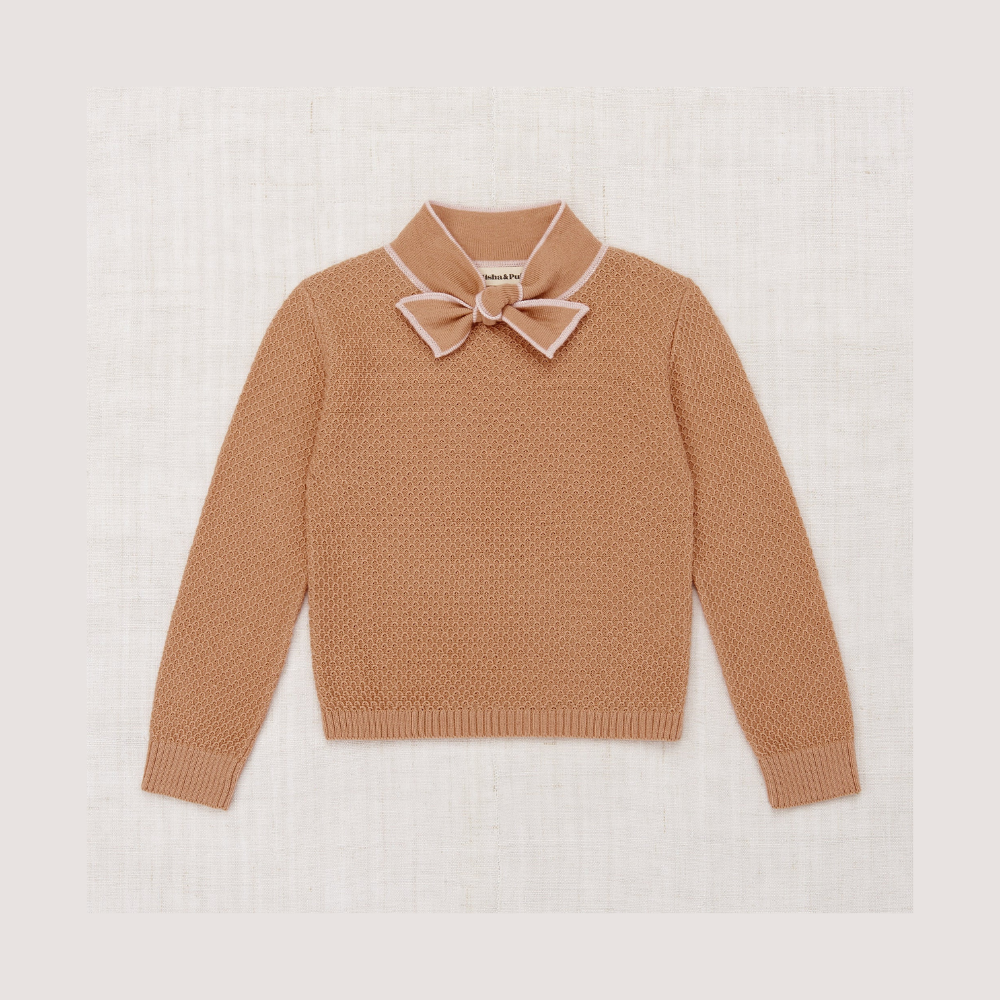 Misha & Puff Bow Scout Sweater, Rose Gold