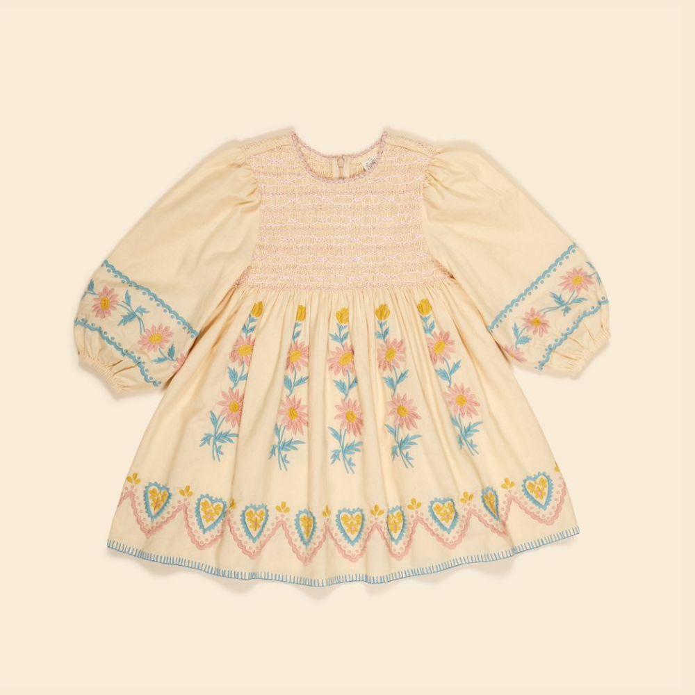 apolinakids アポリナワンピース Apolina 刺繍入り長袖ワンピース 5-7Y apolinakids アポリナワンピース Apolina 刺繍入り長袖ワンピース 5-7Y