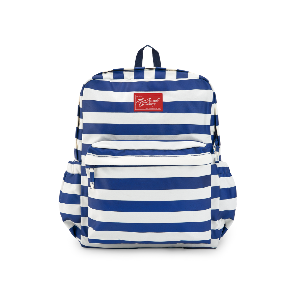 The Animals Observatory Stripes Navy Addax Backpack, Navy – Tinyapple