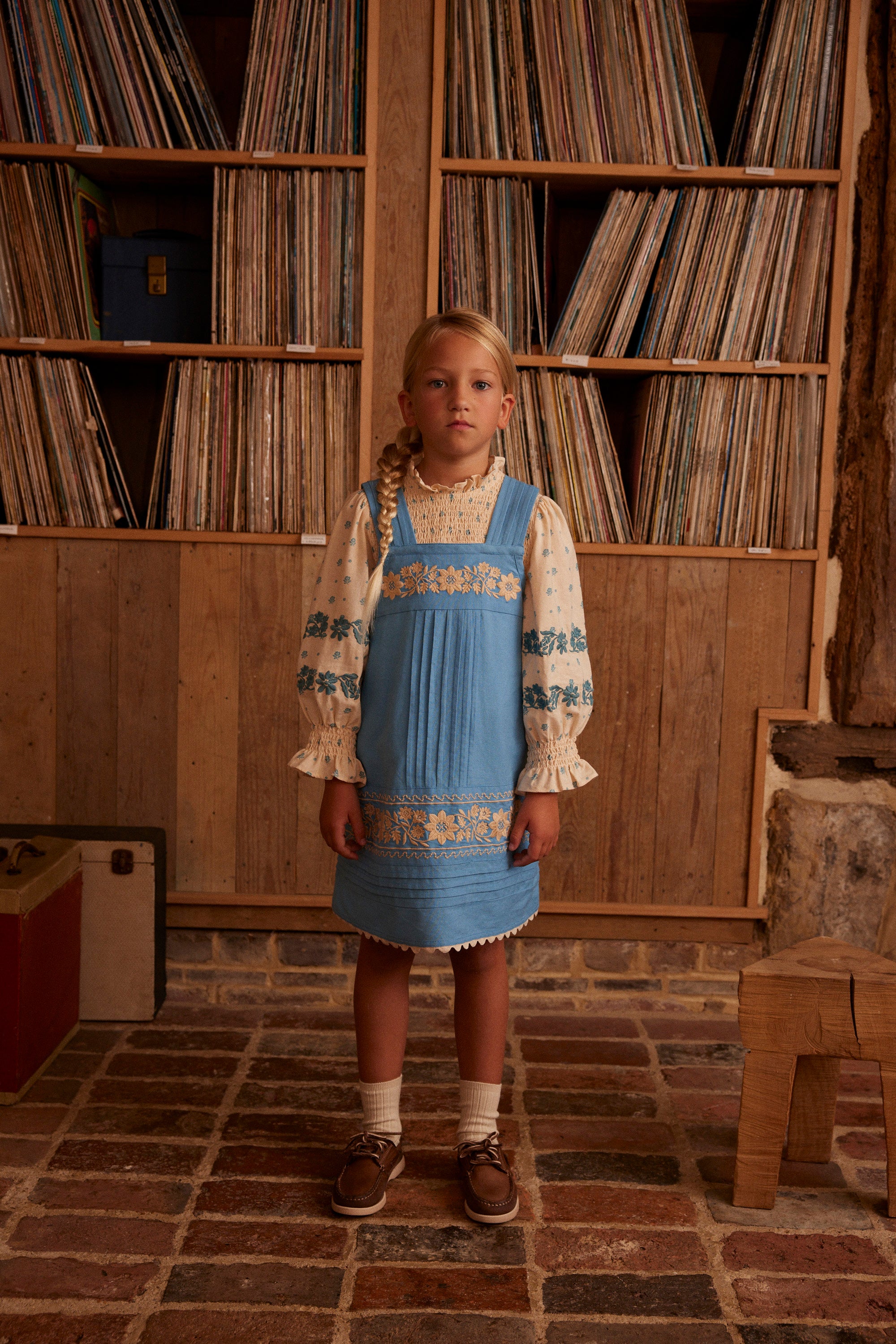 Apolina Vittoria Apron Shift, Nordic Blue – Tinyapple
