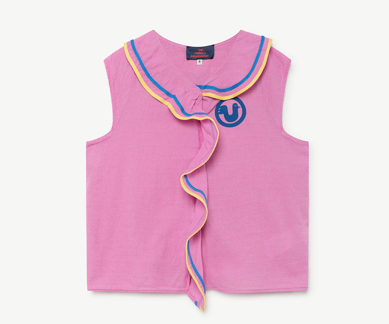 Shop Kangaroo Kids Blouse, Fuchsia Bird - Tinyapple