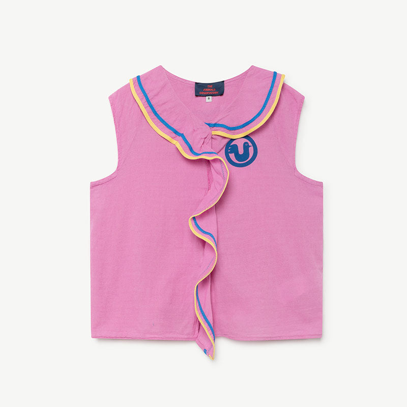 Shop Kangaroo Kids Blouse, Fuchsia Bird - Tinyapple