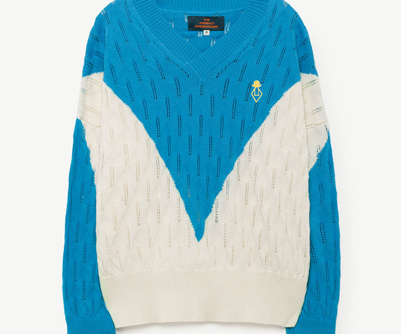 Shop Toucan Kids Sweater, Electric Blue Black Logo - Tinyapple