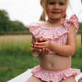 Buy Kids Gingham Bikini, Peach Nothing But Amor - Tinyapple