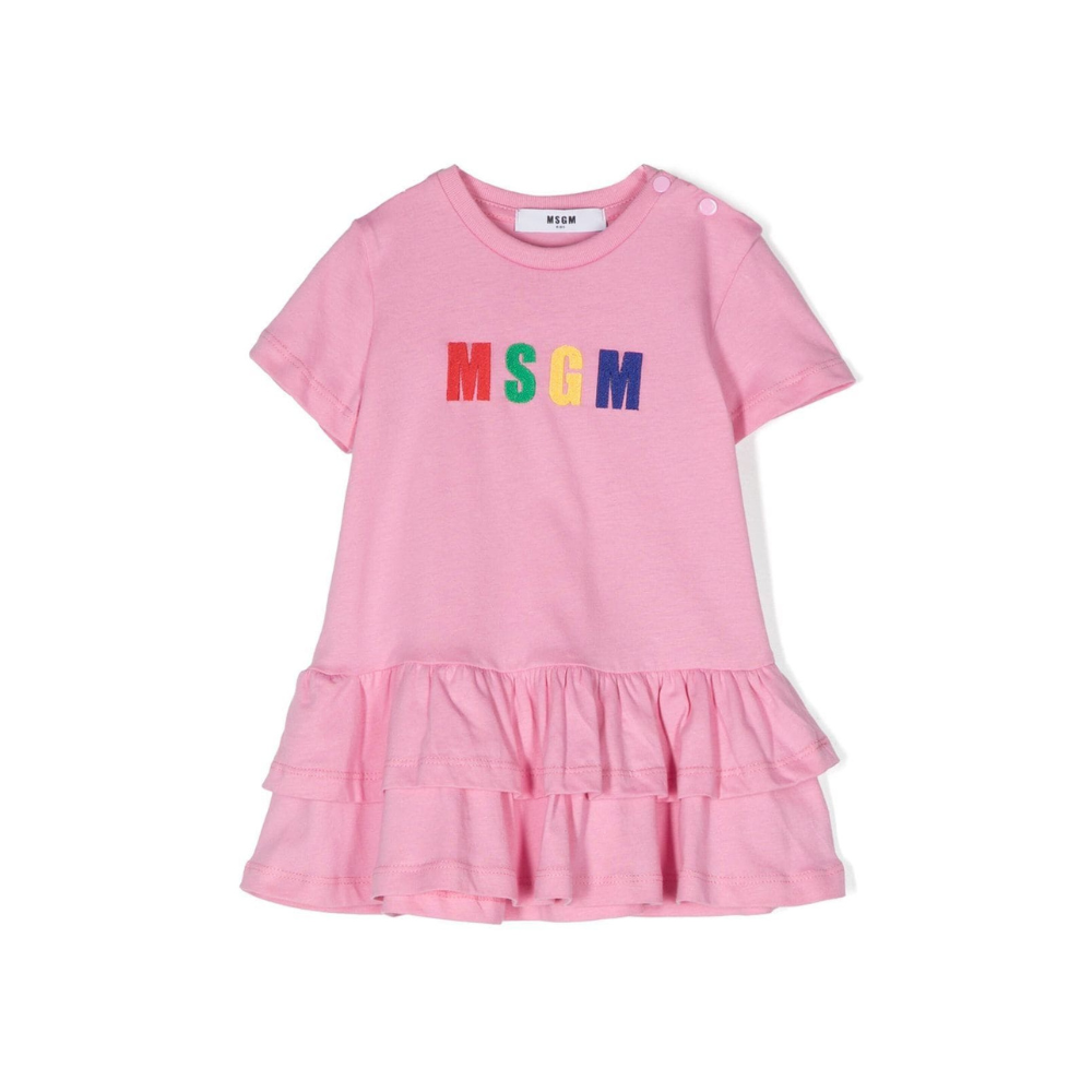 Buy MSGM Vestito Jersey 24/1 Baby Dress, Pink - Tinyapple