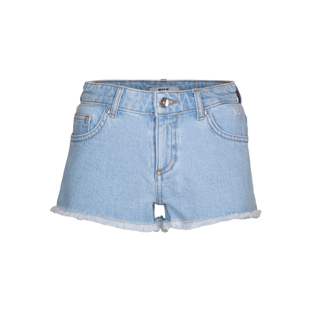 Buy MSGM Denim Shorts, Denim Blue - Tinyapple