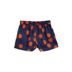 Mini Rodini Strawberries Woven Shorts, Blue