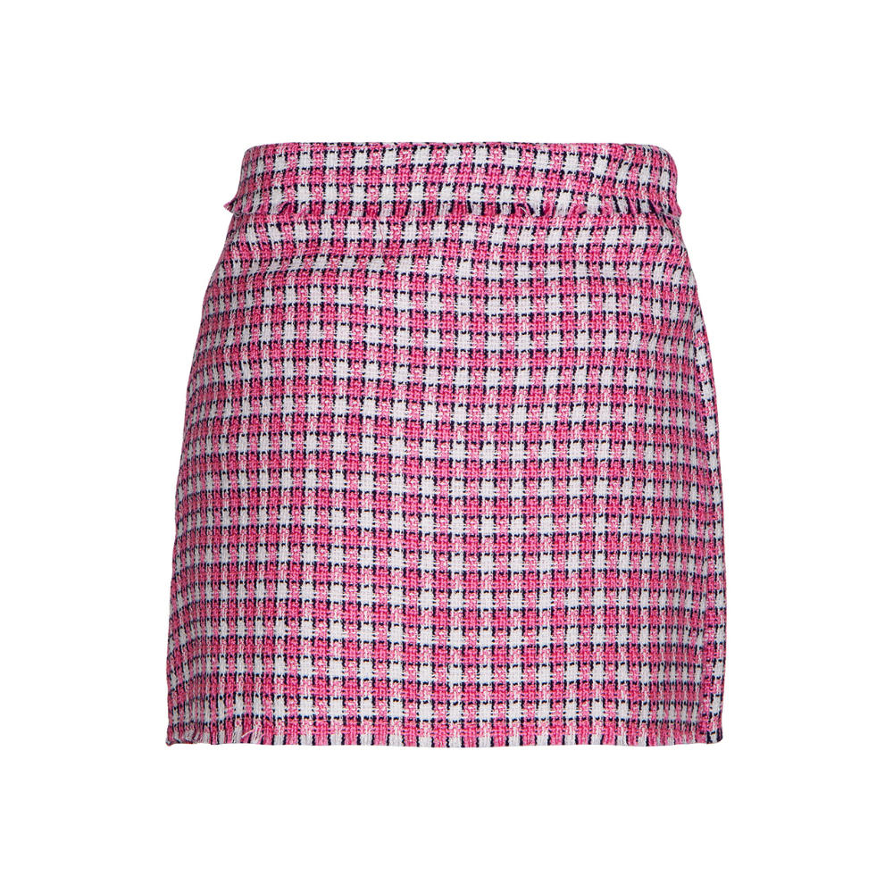 Buy MSGM Gonna Check Tweed Skirt, Pink- Tinyapple