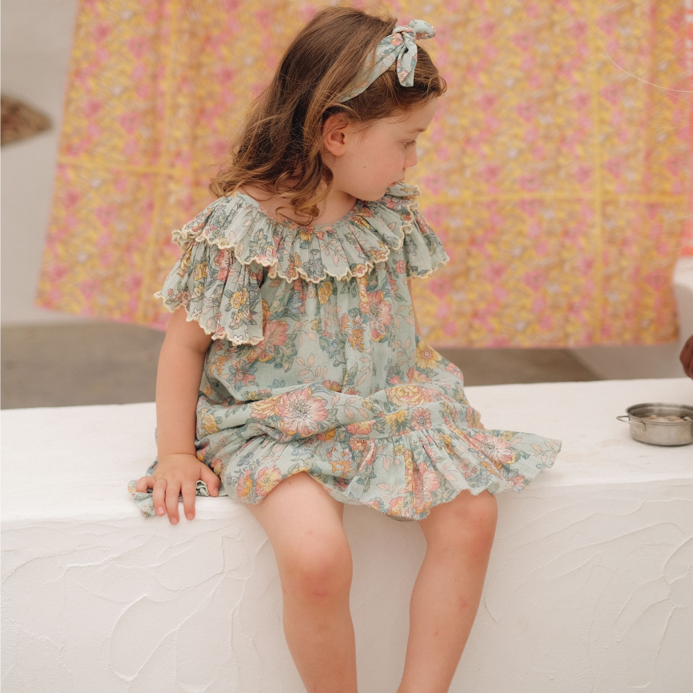 Louise Misha Natiya Dress, Water Flower for kids
